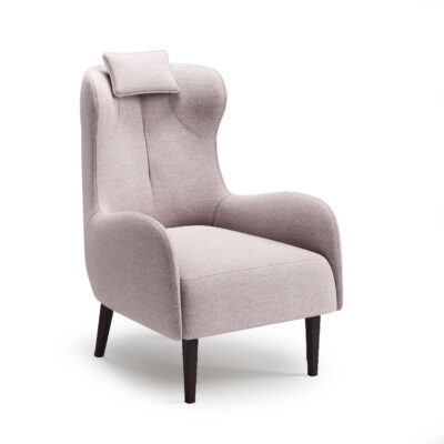 grey uszak type armchair with dark legs