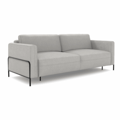 Sofa Arte z funkcją spania w kolorze szarym.