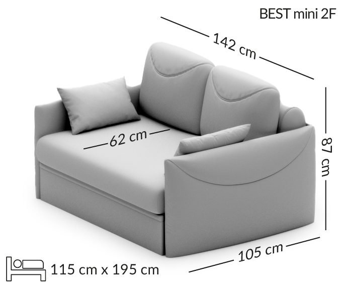 BEST MINI sofa wymiary