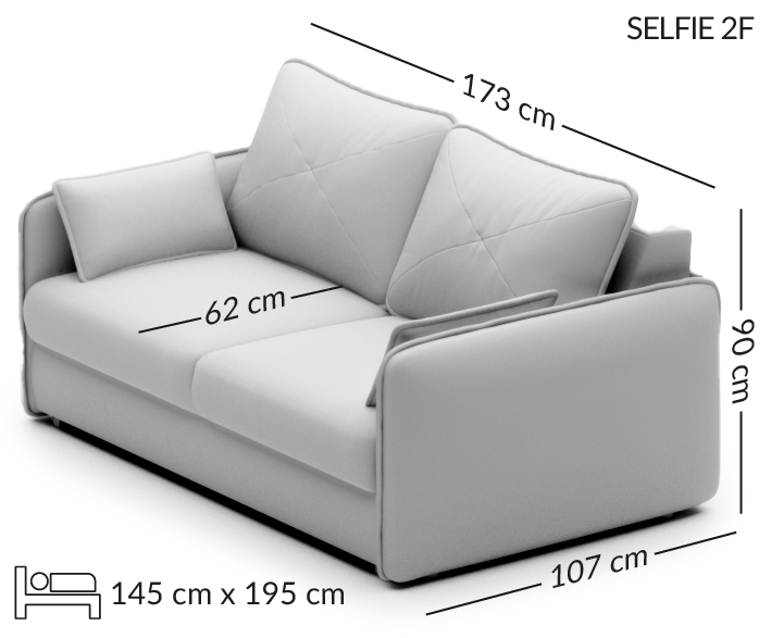 SELFIE small sofa wymiary