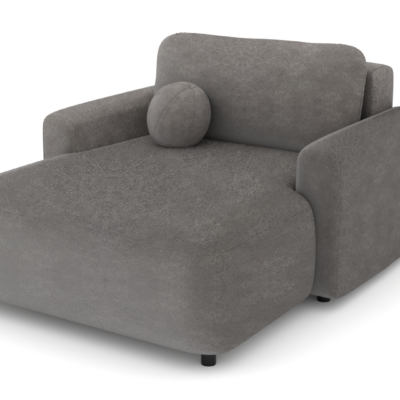 CLOUD szezlong rozkładany siwy