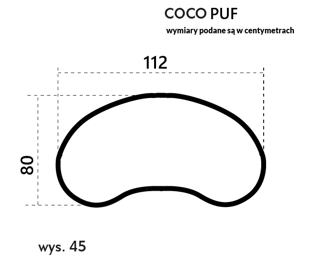 COCO PUF wymiary