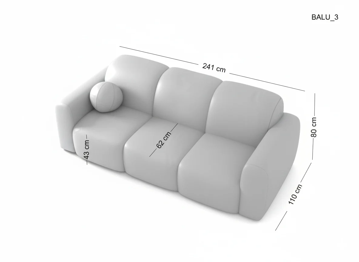 BALU – sofa 3 osobowa wymiary