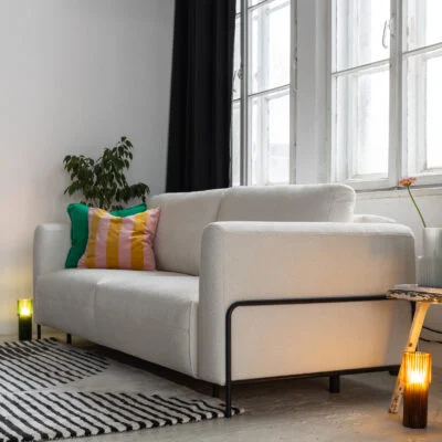 Rozkładana sofa 3-osobowa Arte z pojemnikiem na pościel.